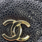 Chanel Coin Case Quilted CC Logo Caviar Leather Wallet Black — view 5