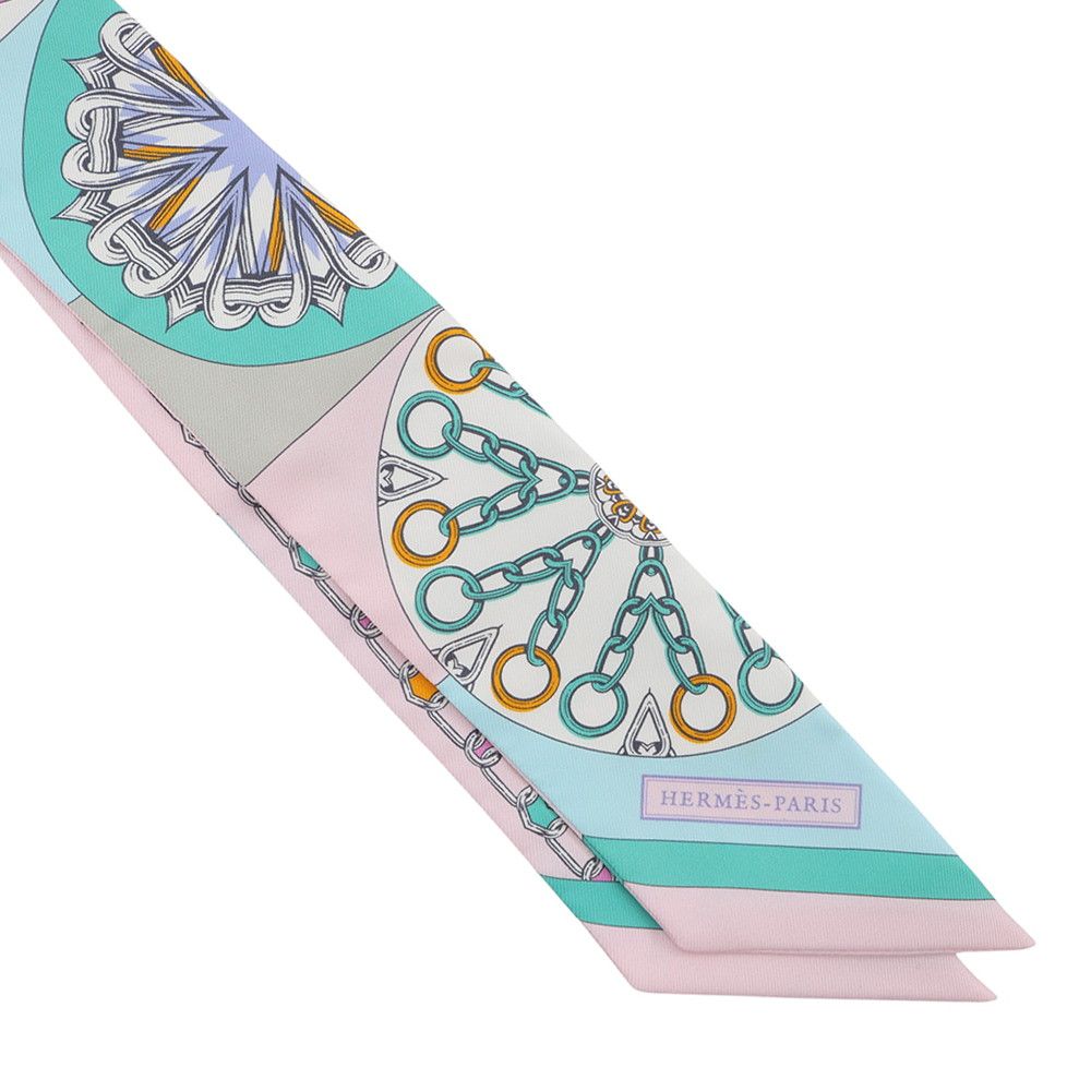 Hermes Scarf Twill Kaleidoscope Effect Silk — view 4