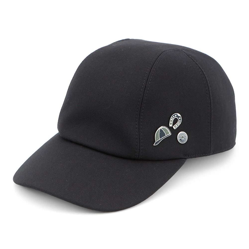 Hermes Cap Miles Jump Cotton Viscose 60 Hat Black
