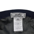 Hermes Cap Miles Jump Cotton Viscose 60 Hat Black — view 8