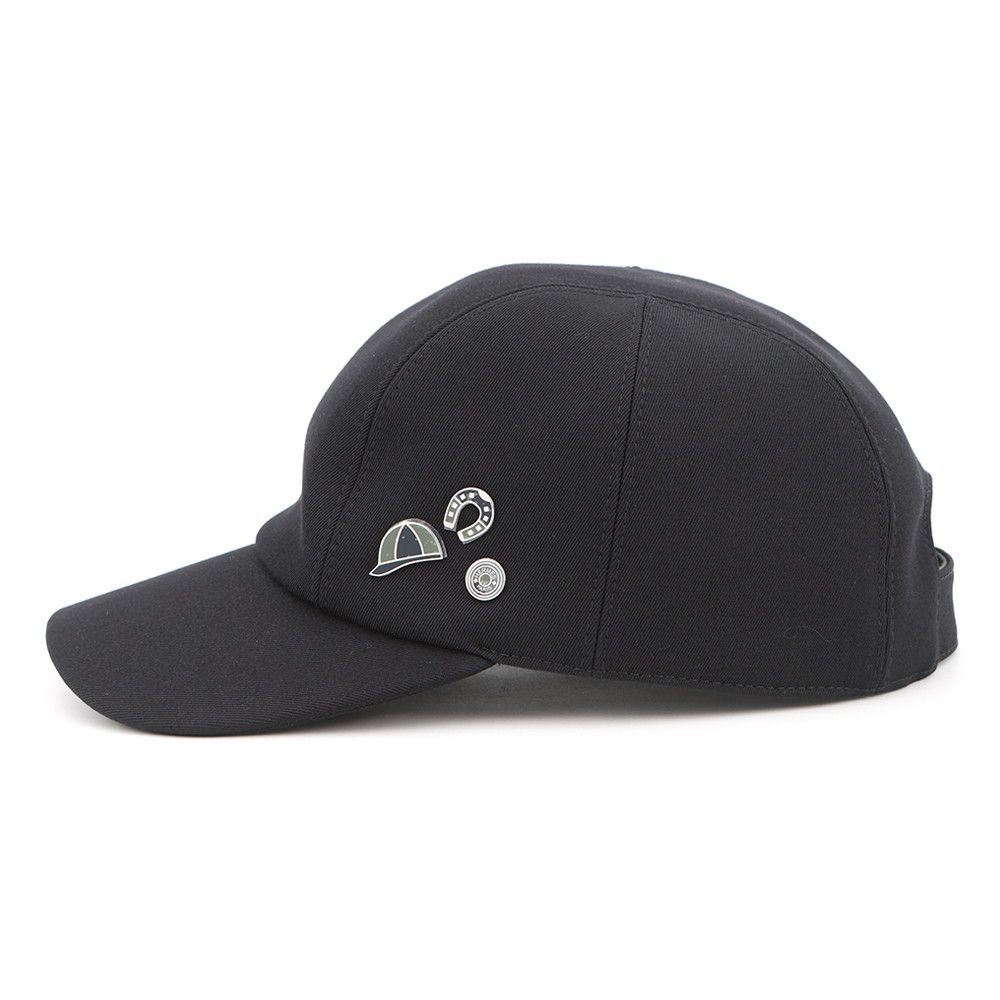 Hermes Cap Miles Jump Cotton Viscose 60 Hat Black — view 2
