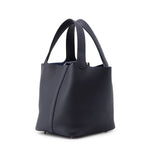 Hermes Handbag Picotin Lock PM Blue Nuit Silver Taurillon Clemence — view 2