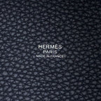 Hermes Handbag Picotin Lock PM Blue Nuit Silver Taurillon Clemence — view 6