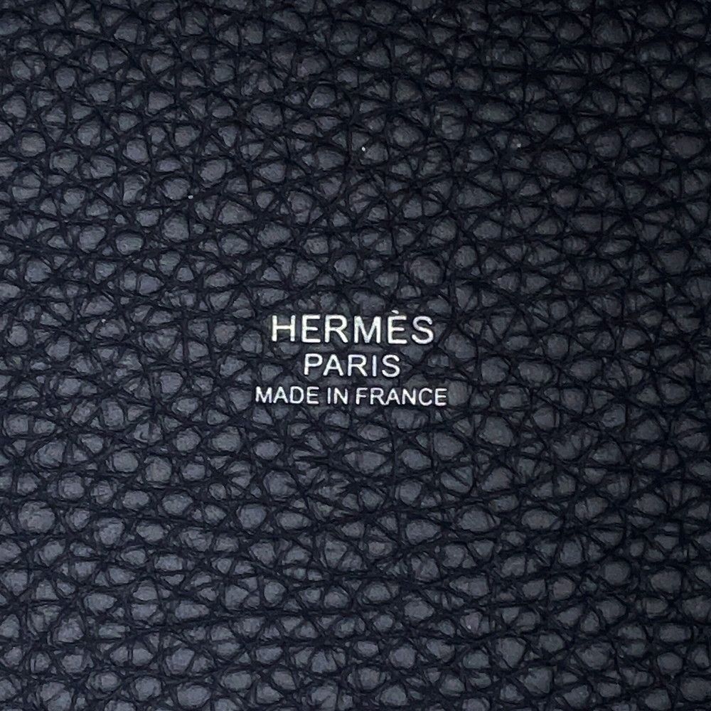 Hermes Handbag Picotin Lock PM Blue Nuit Silver Taurillon Clemence — view 6