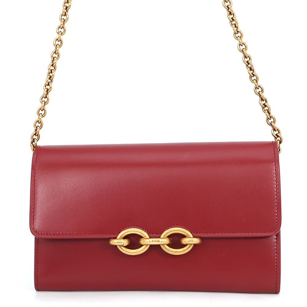 Saint Laurent Paris Chain Shoulder Wallet Maillon Calfskin