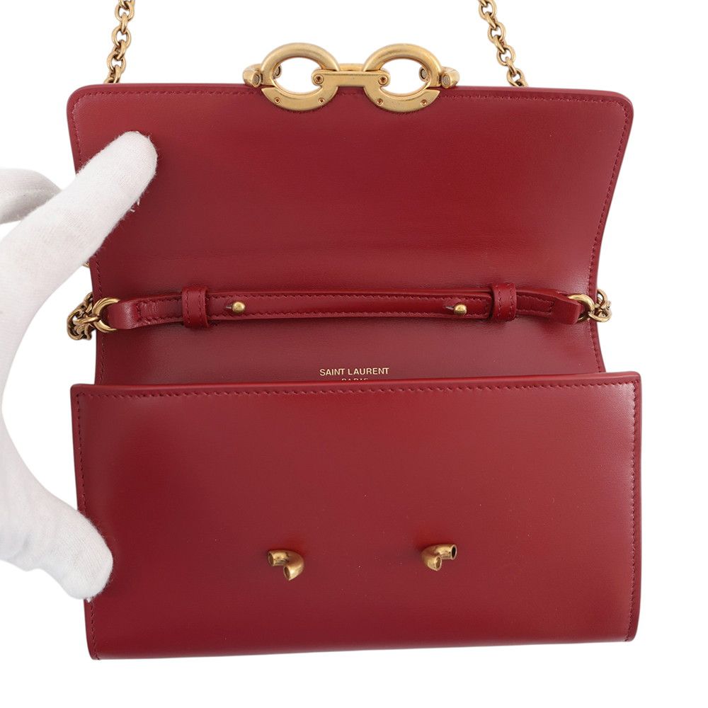 Saint Laurent Paris Chain Shoulder Wallet Maillon Calfskin — view 5