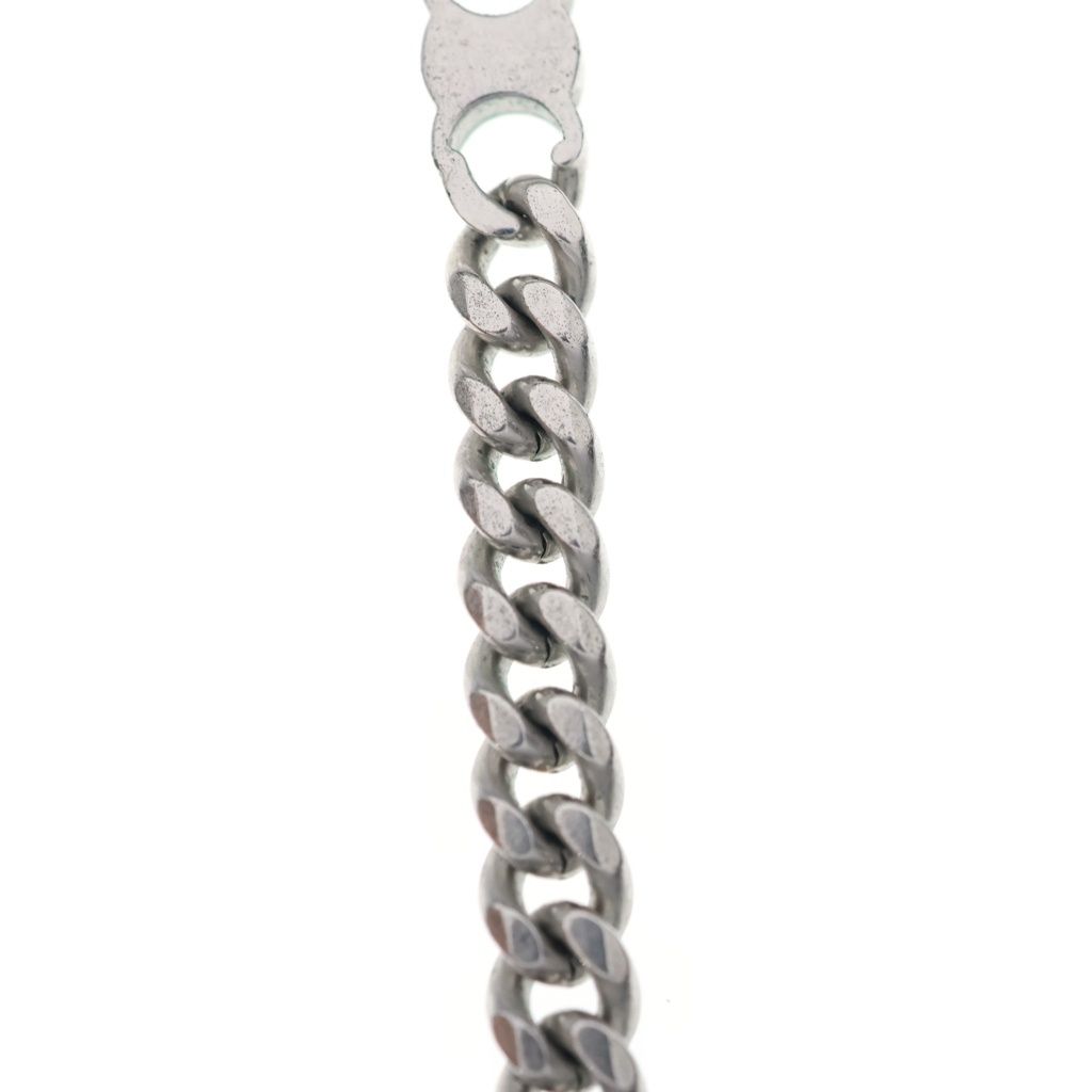 Celine Triomphe Small Gourmette Necklace Rhodium Finish Brass Silver — view 5