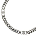 Celine Triomphe Small Gourmette Necklace Rhodium Finish Brass Silver