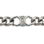 Celine Triomphe Small Gourmette Necklace Rhodium Finish Brass Silver — view 3