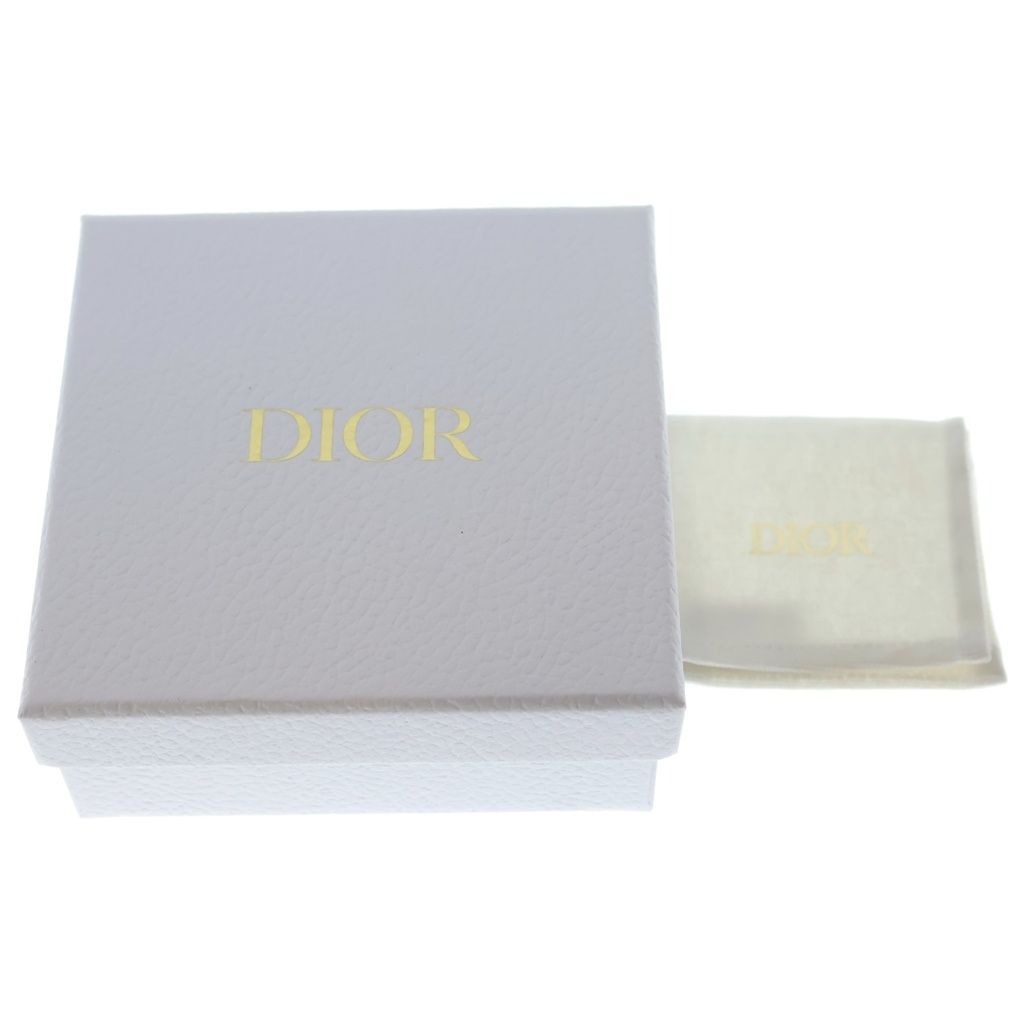 Dior CD Logo Pearl Rhinestone Earrings Gold — view 6