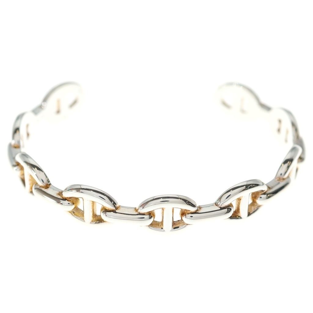 Hermes Enchainee Bangle Bracelet Silver