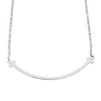 Tiffany & Co T Smile Small Pendant Chain White Gold — view 3