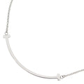 Tiffany & Co T Smile Small Pendant Chain White Gold