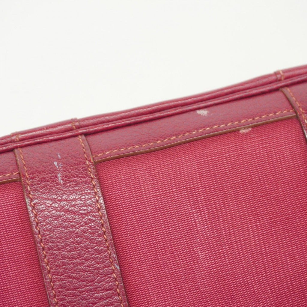 Hermes Handbag Garden Party TPM Toile Officier Rouge Ash Silver 2-Way — view 9
