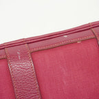 Hermes Handbag Garden Party TPM Toile Officier Rouge Ash Silver 2-Way — view 9