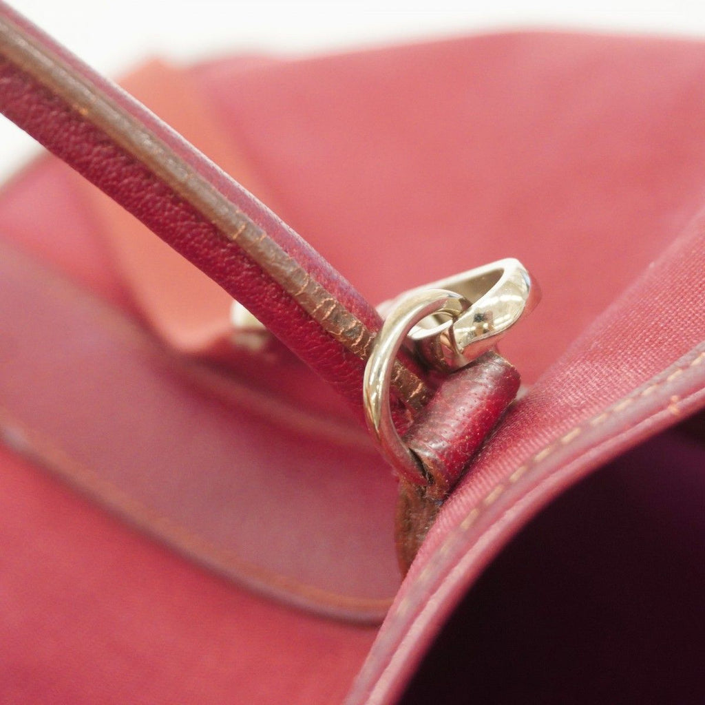 Hermes Handbag Garden Party TPM Toile Officier Rouge Ash Silver 2-Way — view 8