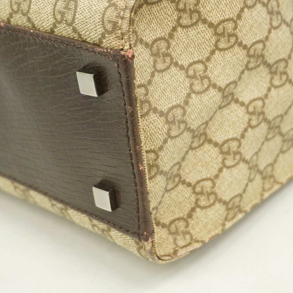 Gucci Tote GG Supreme Brown Silver — view 6