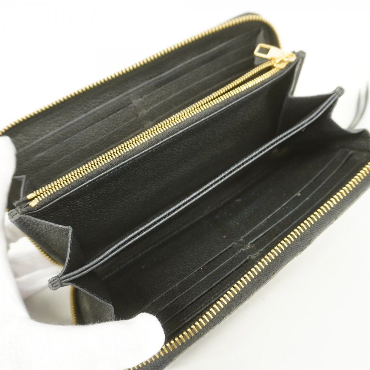 Louis Vuitton Wallet Monogram Empreinte Zippy Noir — view 3