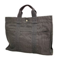 Hermes Tote Her Line Canvas Gray Silver