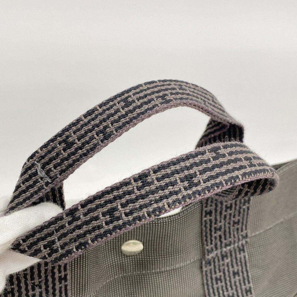Hermes Tote Her Line Canvas Gray Silver — view 8