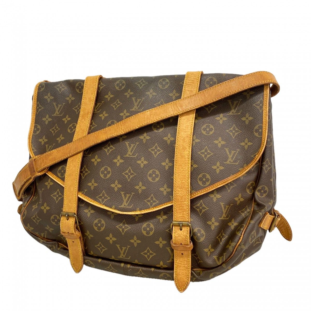 Louis Vuitton Shoulder Bag Monogram Saumur 43 Brown