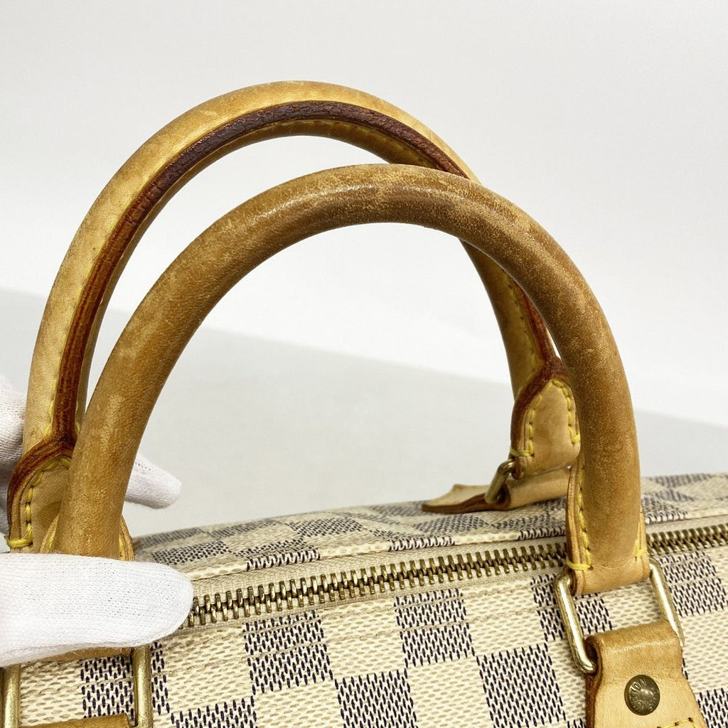 Louis Vuitton Handbag Damier Azur Speedy 30 White — view 7