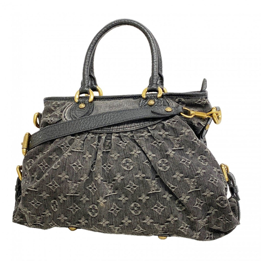 Louis Vuitton Handbag Monogram Denim Neocavy Noir 2-Way