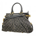 Louis Vuitton Handbag Monogram Denim Neocavy Noir 2-Way