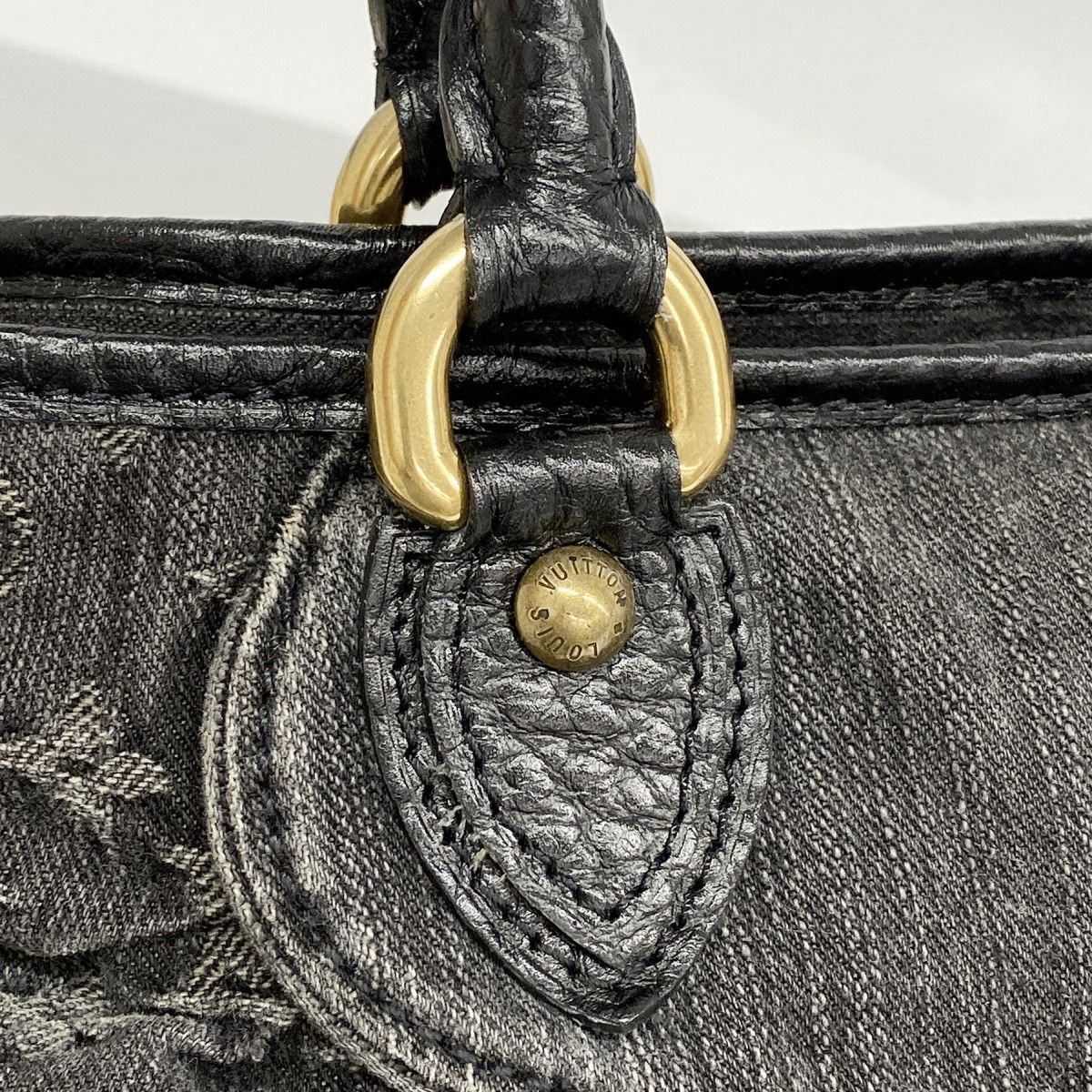 Louis Vuitton Handbag Monogram Denim Neocavy Noir 2-Way — view 8
