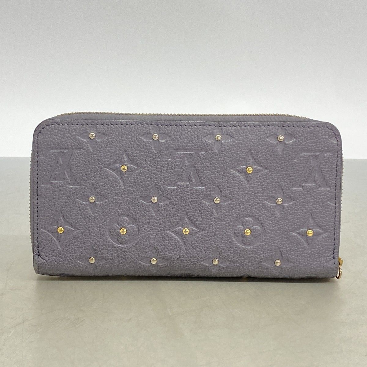 Louis Vuitton Wallet Monogram Empreinte Studded Zippy Gri Silver — view 9