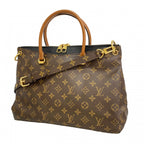 Louis Vuitton Handbag Monogram Pallas Brown Noir 2-Way