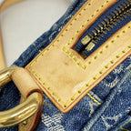 Louis Vuitton Shoulder Bag Monogram Denim Blue — view 8