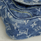 Louis Vuitton Shoulder Bag Monogram Denim Blue — view 6