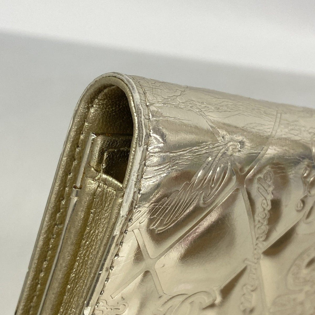 Chanel Wallet Icon Patent Leather Champagne Gold — view 5