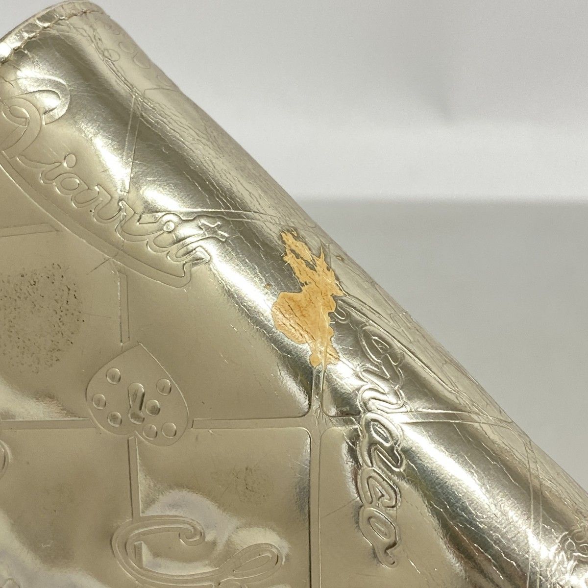 Chanel Wallet Icon Patent Leather Champagne Gold — view 7