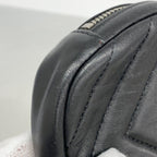 Chanel Coin Case Stitch Lambskin Black Silver — view 5