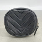 Chanel Coin Case Stitch Lambskin Black Silver — view 7