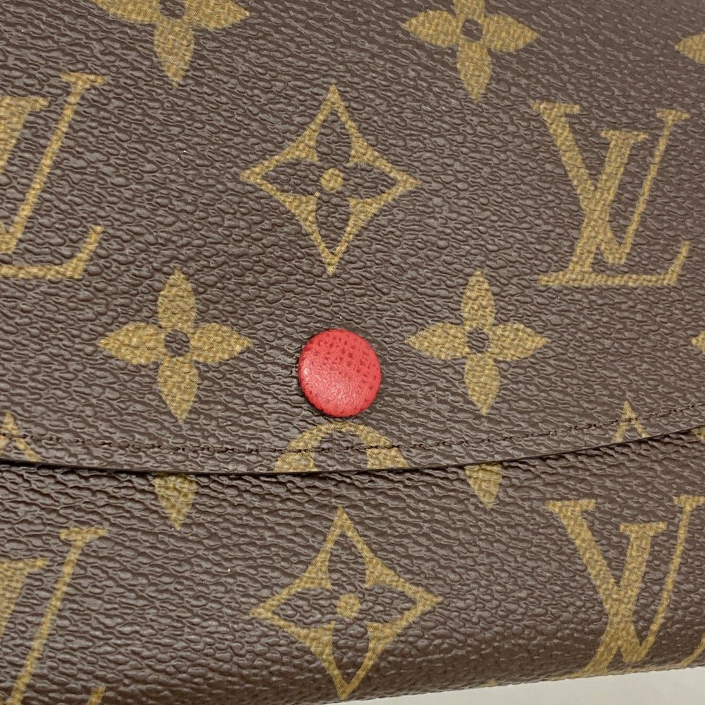 Louis Vuitton Wallet Monogram Portefeuille Emily Brown Rouge — view 8