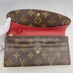 Louis Vuitton Wallet Monogram Portefeuille Emily Brown Rouge — view 9