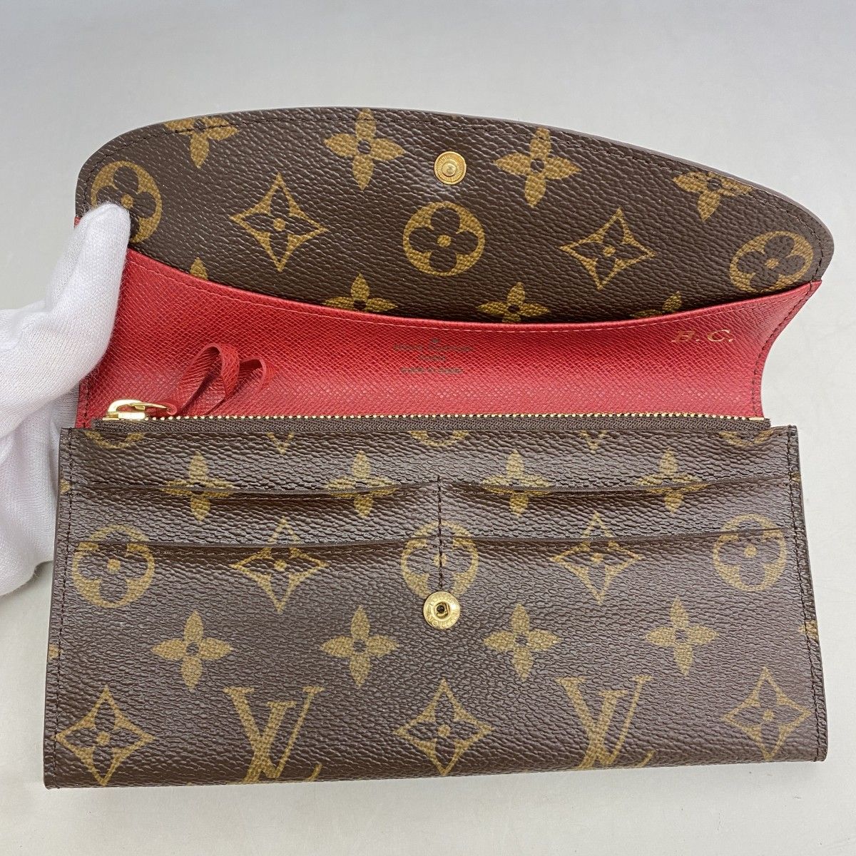 Louis Vuitton Wallet Monogram Portefeuille Emily Brown Rouge — view 9