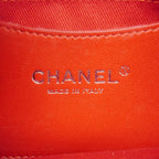 Chanel Handbag Mademoiselle Patent Leather Red Silver — view 5