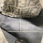Fendi Handbag Zucca Wool Brown Silver — view 4