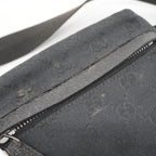 Gucci Waist Bag GG Canvas Black Silver — view 7