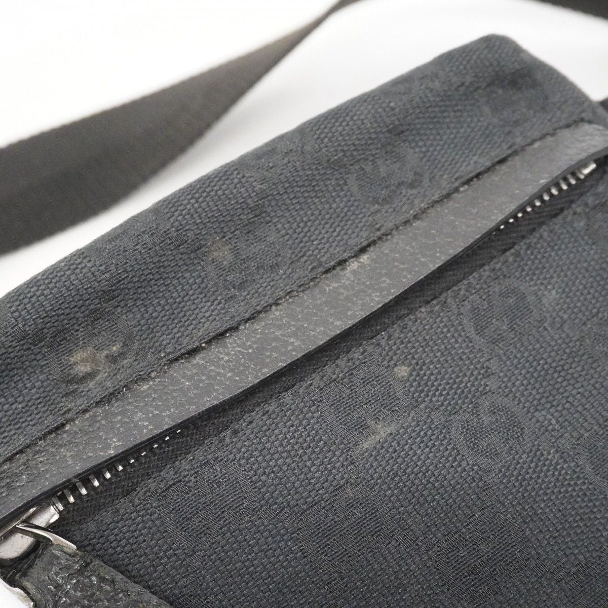 Gucci Waist Bag GG Canvas Black Silver — view 7
