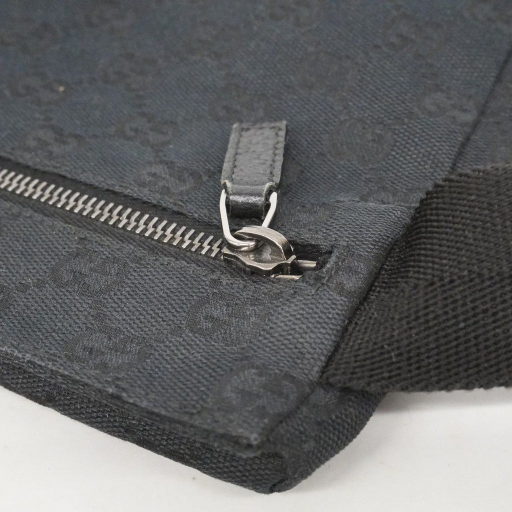 Gucci Waist Bag GG Canvas Black Silver — view 9