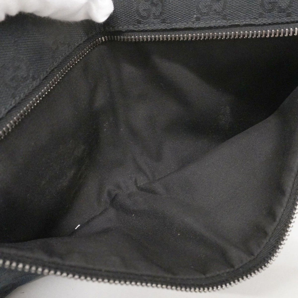 Gucci Waist Bag GG Canvas Black Silver — view 4