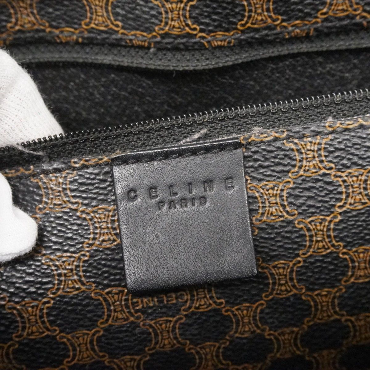 Celine Tote Macadam Black Gold — view 5