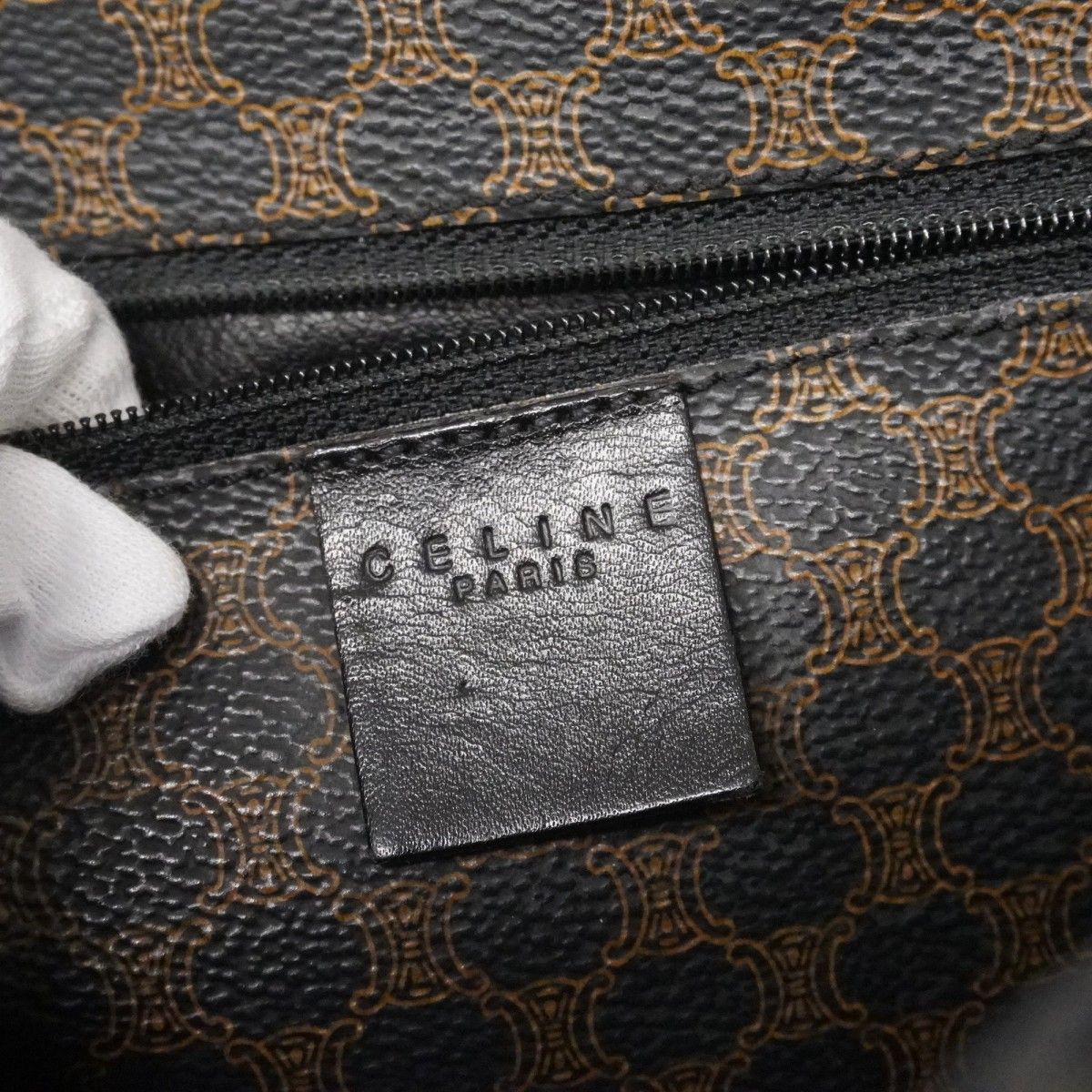 Celine Tote Macadam Black Gold — view 5