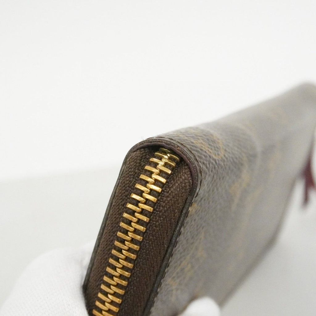 Louis Vuitton Wallet Monogram Portefeuille Clemence Brown Fuchsia — view 8