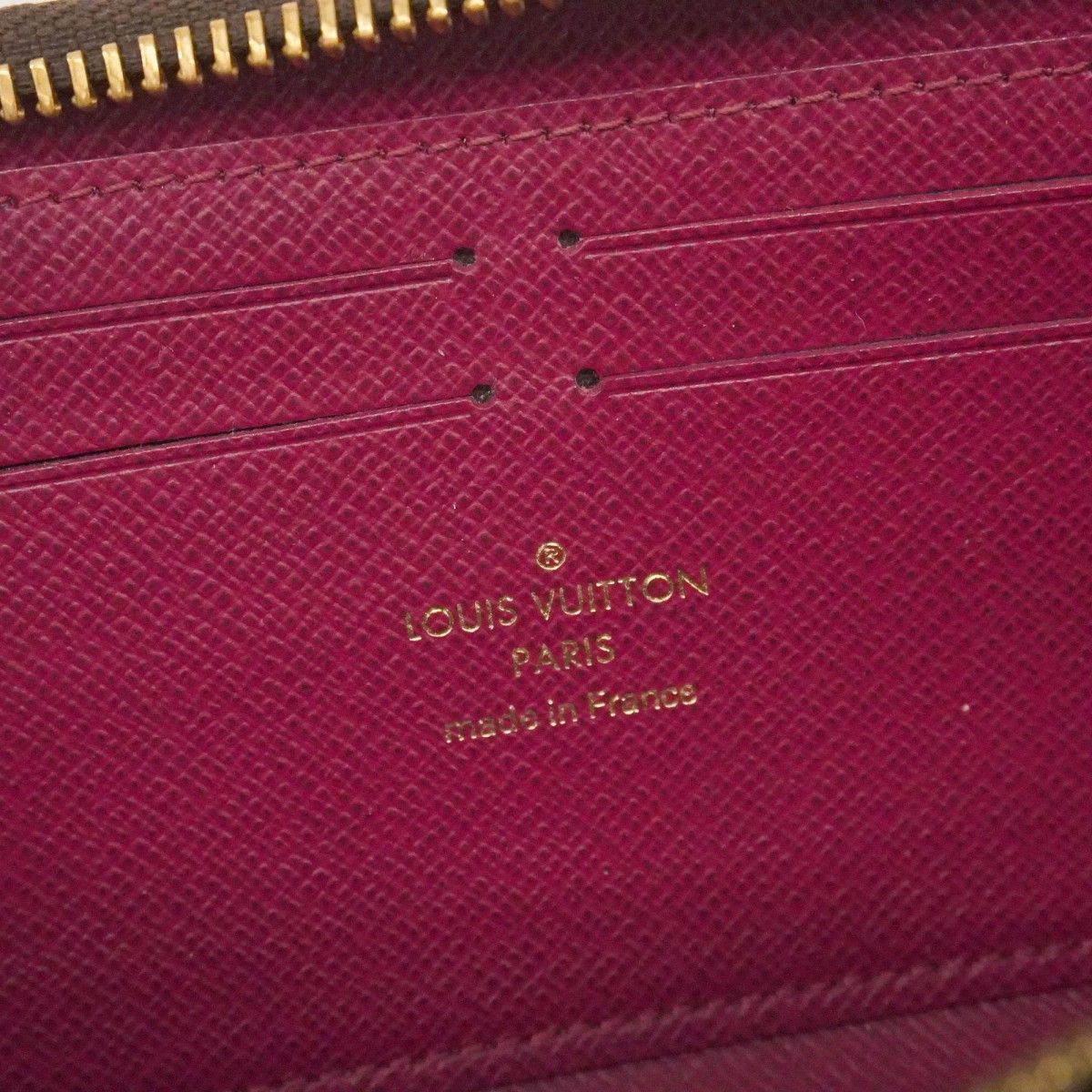Louis Vuitton Wallet Monogram Portefeuille Clemence Brown Fuchsia — view 4